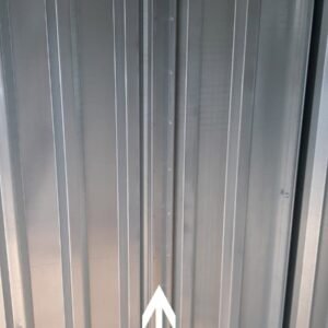 Container MC2, lackiert RAL 7021 Schwarzgrau, H 2090 x B 2142 x T 2022 mm, Tür stirnseitig zweiflügelig