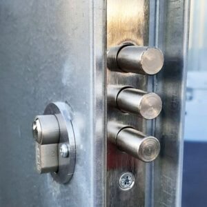 Materialcontainer MC4, verzinkt, H 2090 x B 2142 x T 3882 mm, Tür längsseitig zweiflügelig