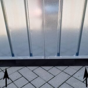 Container MC2, lackiert RAL 7021 Schwarzgrau, H 2090 x B 2142 x T 2022 mm, Tür stirnseitig zweiflügelig